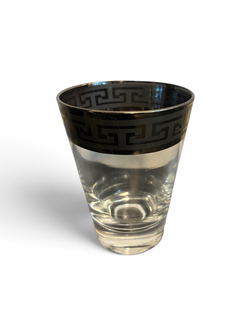 Dorothy Thorpe MCM Set of Highball Vintage Greek Key Glass Tumblers 6 MCM